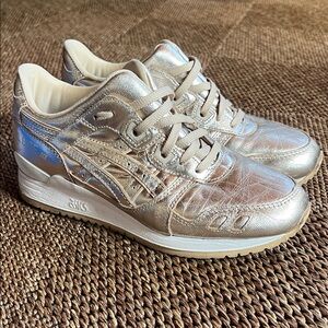 ASICS Women's Metallic Silver Athletic Shoes